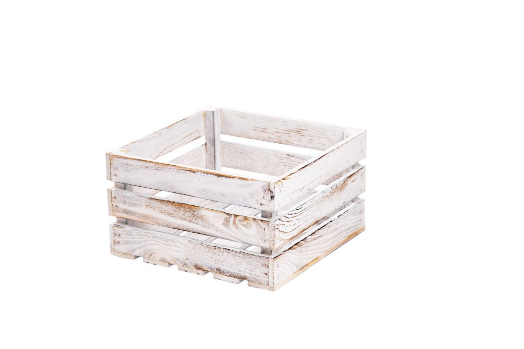 Holzkiste "Rebecca" vintage-weiß