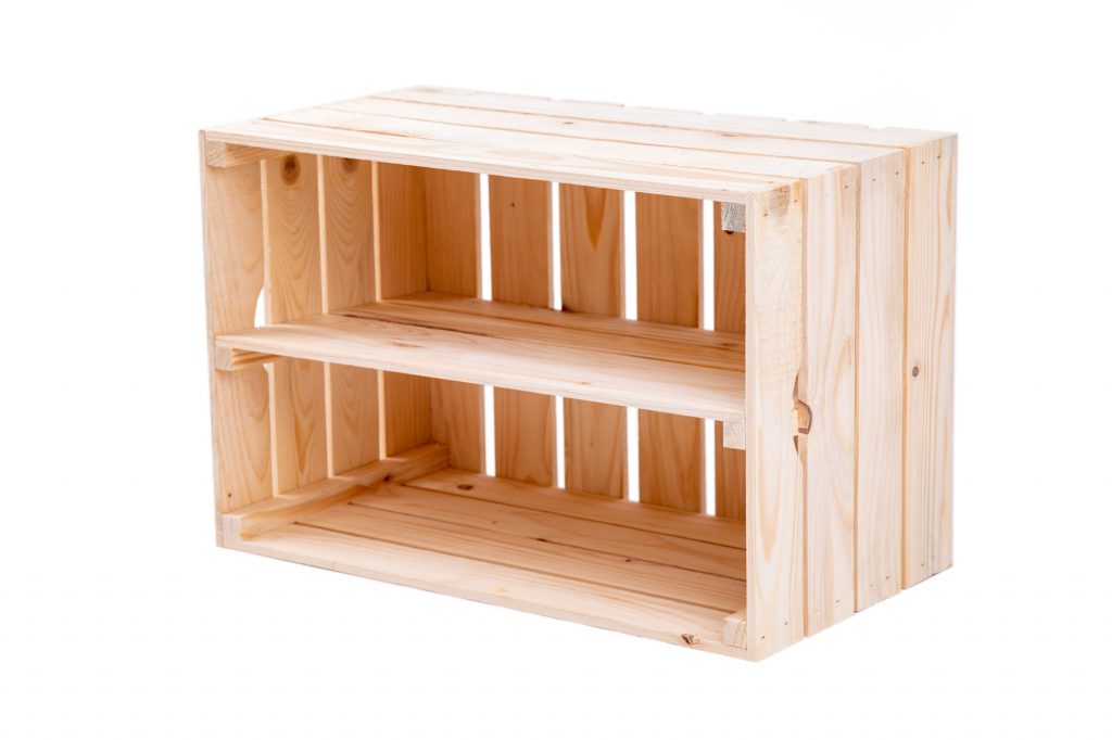 Obstkiste "Maxi" natur + Mittelbrett