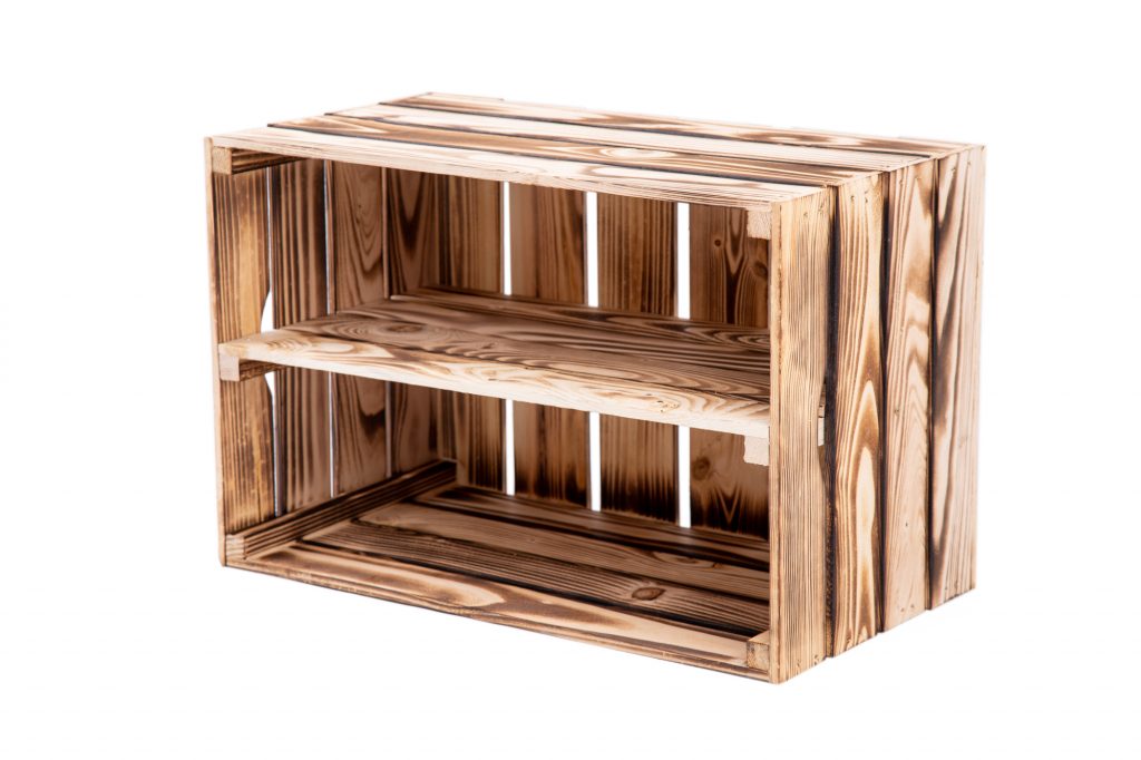 Obstkiste "Maxi" geflammt + Mittelbrett