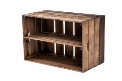 Obstkiste "Maxi" dunkel gebeizt + Mittelbrett