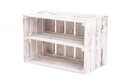 Obstkiste "Maxi" vintage-wei? + Mittelbrett