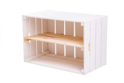 Obstkiste "Maxi" wei? + Mittelbrett natur