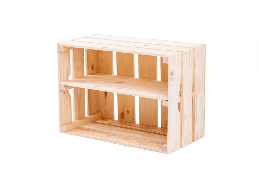 Weinkiste "Johnny" natur + Mittelbrett