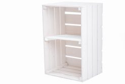 Obstkiste "Maxi" wei? + Mittelbrett hochformat