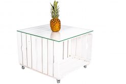 "Lotte" wei? + mit Glasplatte