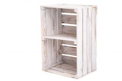 Obstkiste "Maxi" vintage wei? + Mittelbrett hochformat